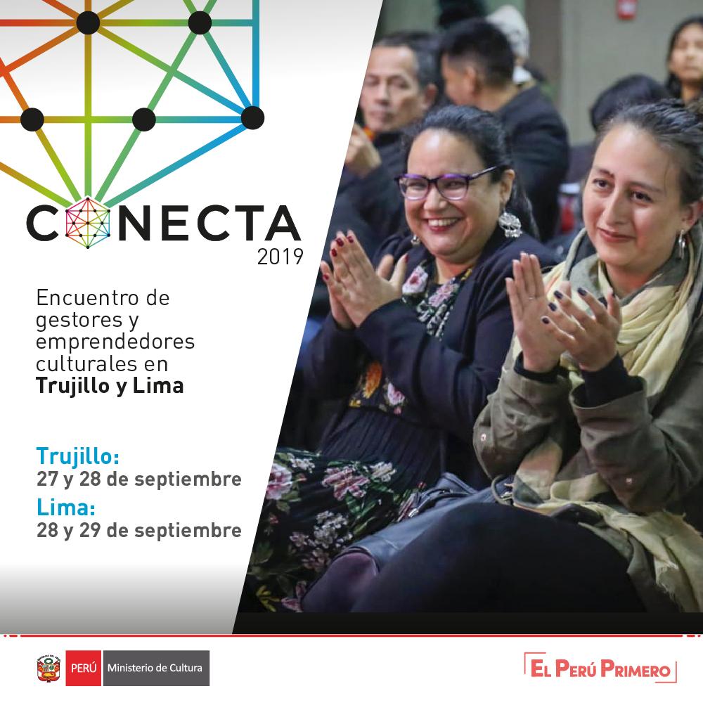 MinCulturaPe's tweet photo. 📢@MinCulturaPe convoca a gestores y emprendedores culturales a participar en el Encuentro #CONECTA2019, espacio de intercambio y fortalecimiento de capacidades que busca promover la articulación de redes asociativas y de trabajo en sectores culturales. ➡️ https://t.co/R8VD5QR4G2 https://t.co/Mx6r7PTDrh