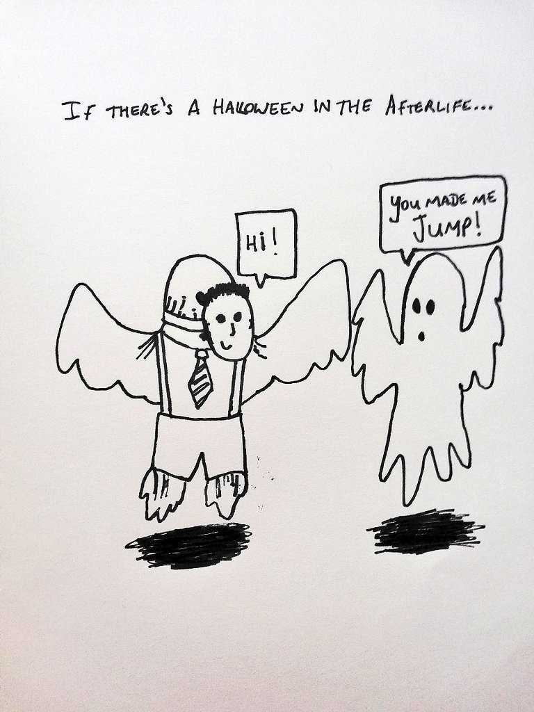 TheSnowflakeCa1's tweet photo. Halloween in the afterlife... #illustration #cartoon #illustrationart #cartoonoftheday #ghosts #Ghost #Halloween #halloweencostume #HalloweenTime #Fall #Autumn #afterlife #gouls https://t.co/hoMXGYC2gm
