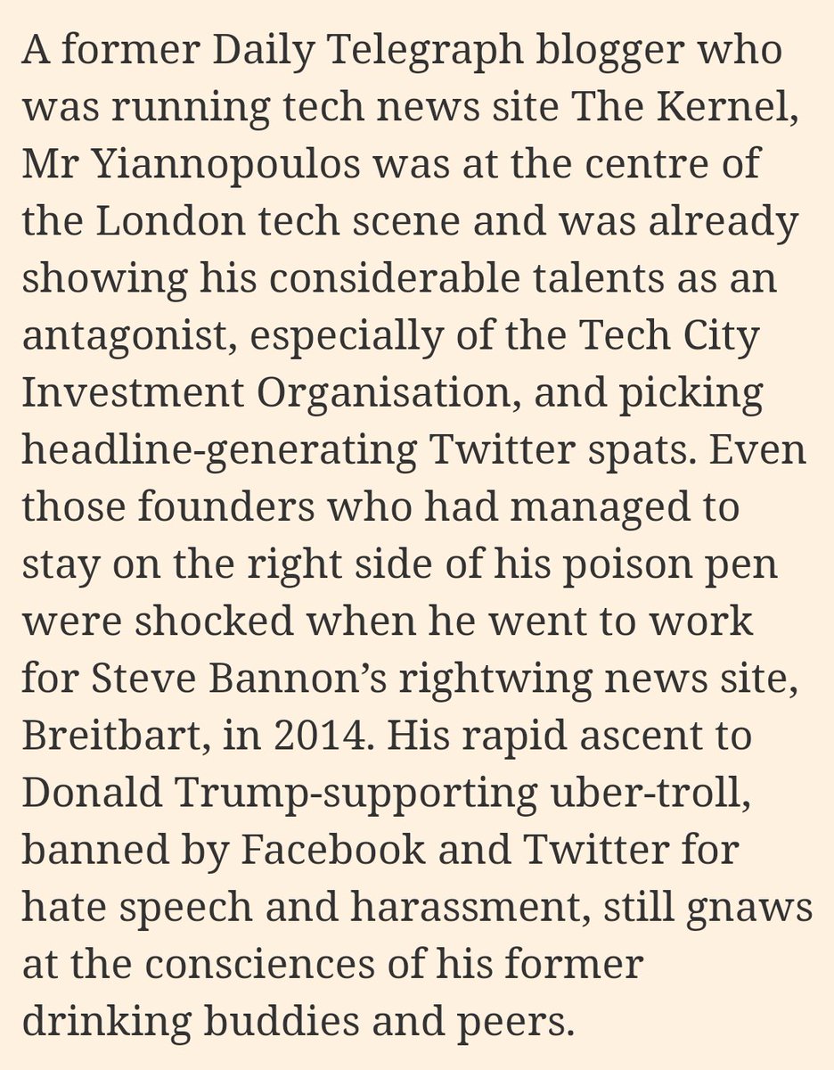 ... and when Alexander Carlile is not serving as Boris Johnson's support act at Jennifer Arcuri's InnoTech summit, his role is eagerly assumed by Bannon's willing far-right helper Milo Yiannopoulos. https://twitter.com/ciabaudo/status/1075807158082695168?s=19
