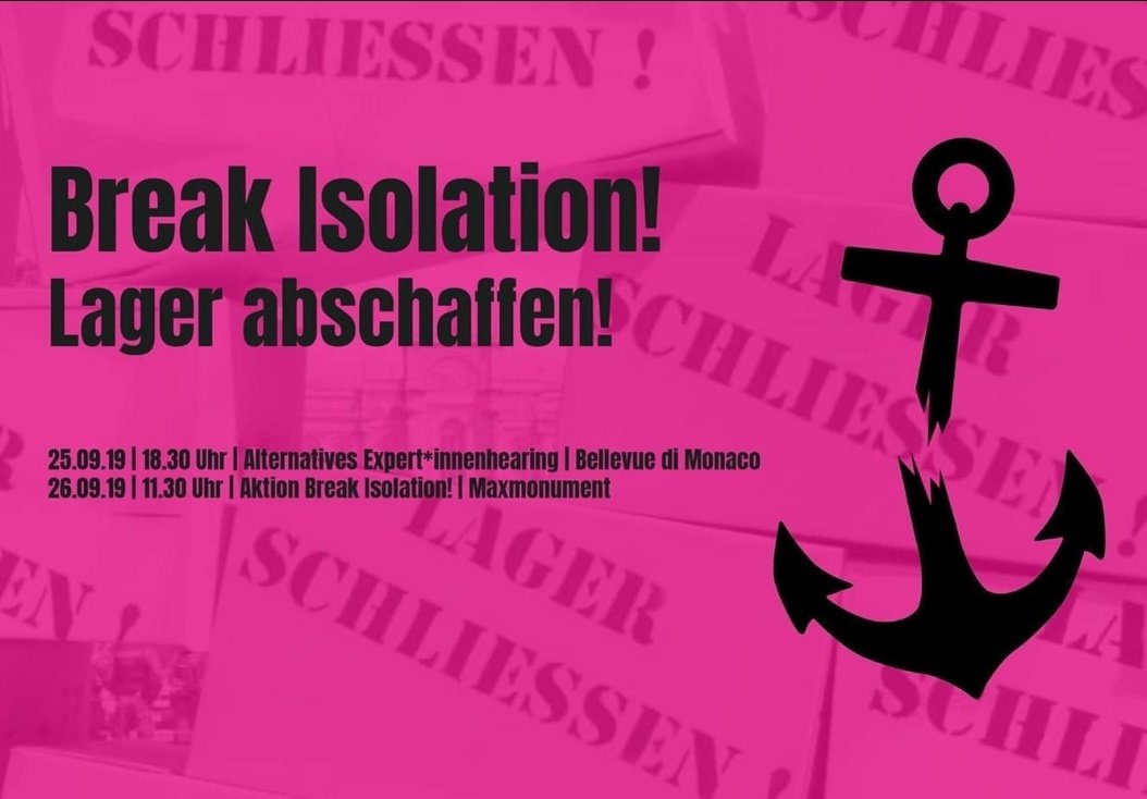 antira_muc's tweet photo. Gerade im @bellevue_monaco: Alternatives Expert*innen-Hearing! Bewohner*innen der #Anker Zentren berichten im Vorfeld zur Landtagsanhörung von Um- und Zuständen im Lager. #StopDeportation #NoLager #fightRacism #BreakIsolation #Abschiebelager abschaffen! https://t.co/DC94uGNkXZ
