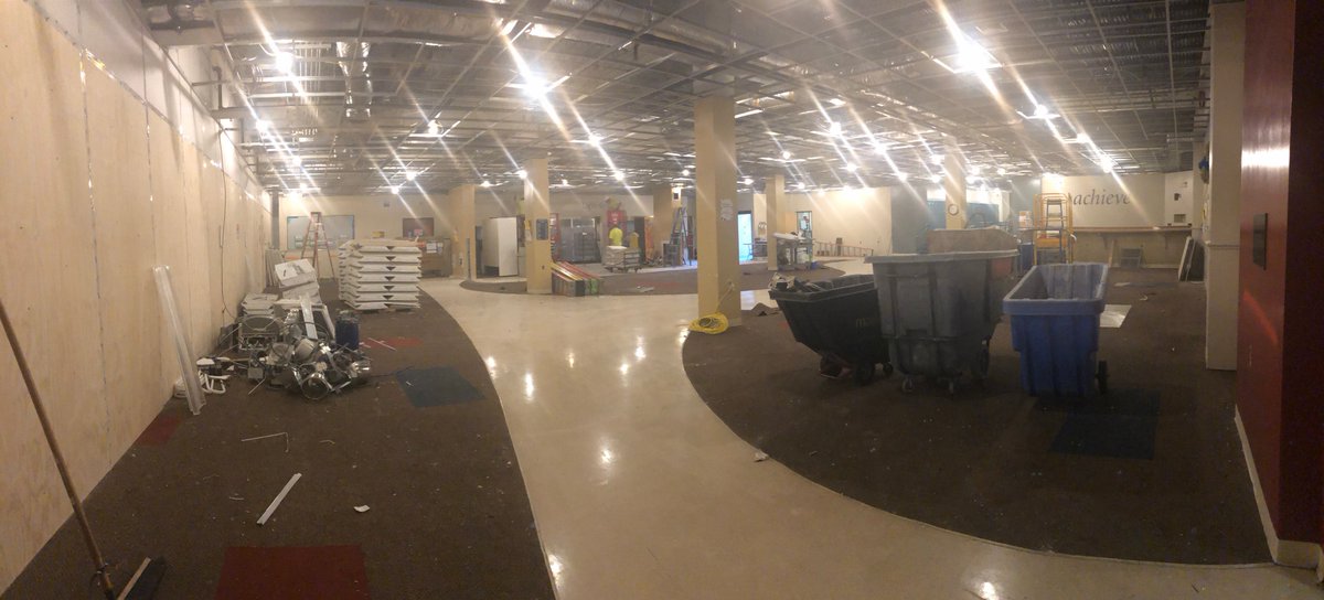 GBCEdu's tweet photo. It is time for the demo and work to move into the cafe and lounge areas of the Jones Center. This will make room for the new dining hall and food services.
- Expanded Jones Center coming Fall 2020
#Construction #Campus #CampusProject #GoldeyBeacom #DiningHall #FoodServices https://t.co/AfaJuEl1OQ