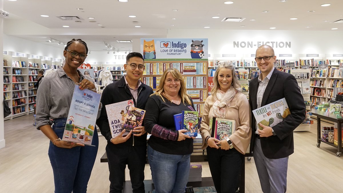 kingswaymall's tweet photo. We're proud to support @chaptersindigo's Love of Reading Foundation ๐From now until Oct 6, purchase a book from Paul First Nation School's registry & Indigo will match it #BookforBook ๐https://t.co/HkxefIPZhU #KingswayMall #Yeg https://t.co/Qj1XStlgLa