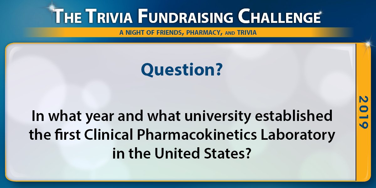 ACCP's tweet photo. In honor of the ACCP Foundation's Trivia Challenge, we're bringing the fun online! (Answers will be posted in the comments the next day.) This is question 7 of 10. Aaand, GO! https://t.co/I21IguqweV #ACCPAM #ACCP40 #ACCPFoundation https://t.co/sRRBw1sVHf