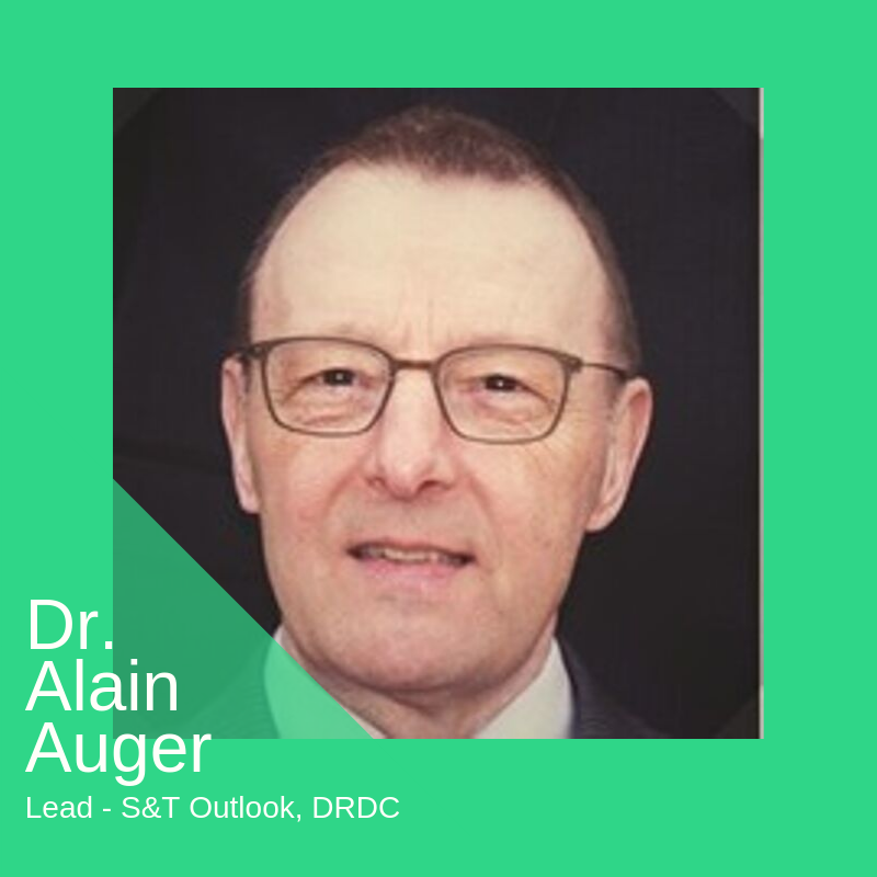 DisruptingDef's tweet photo. #SpeakerHighlight Dr. Alain Auger joined @DRDC_RDDC as a Defence Scientist in 2003, and has since been appointed as the National Lead and Chair of the international Technology Foresight group of experts in #science and #technology. Learn more here: https://t.co/ZQiSQ5n74h #CANIC https://t.co/3KSgdDSri8