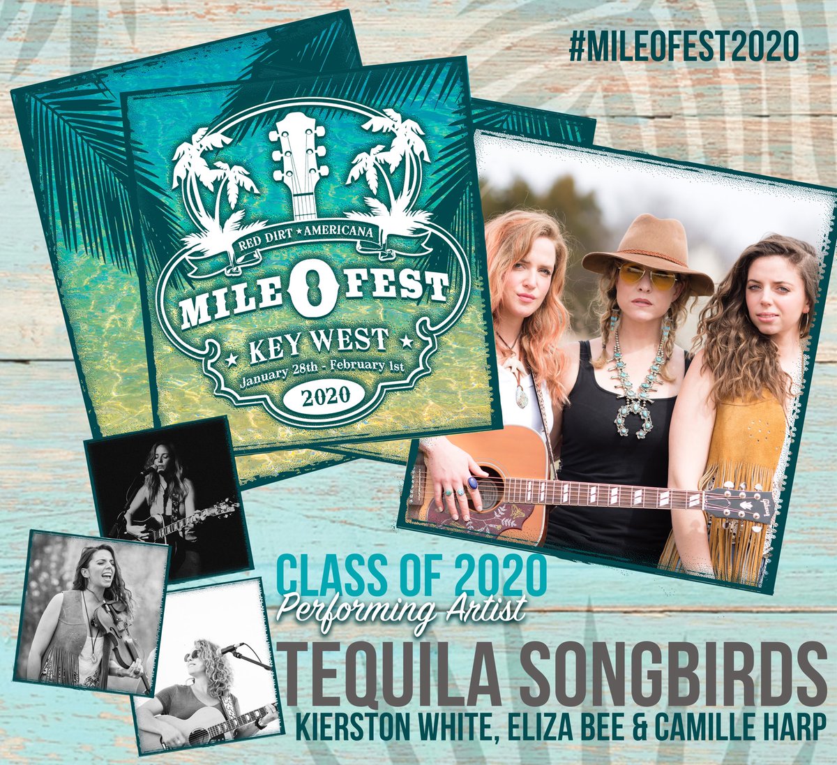 Say Hello to The <a href="/SongbirdsOK/">Tequila Songbirds</a> !  This Oklahoma Trio is going to music to your ears.  Welcome to the Mile 0 Fest Family @misskierston, <a href="/lil_lizabee/">Liza Bee</a> &amp; @camille_harp !  #30days30artists #mile0fest2020