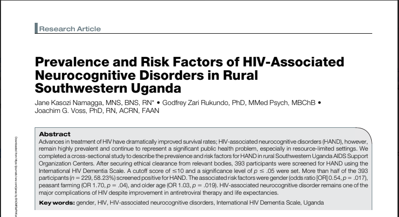 FPB_PhD's tweet photo. Another new article from our own Dr. Voss and his @HirshInstitute fellow, Jane Kasozi Namagga! #FPBExcellence https://t.co/33KCv853jS