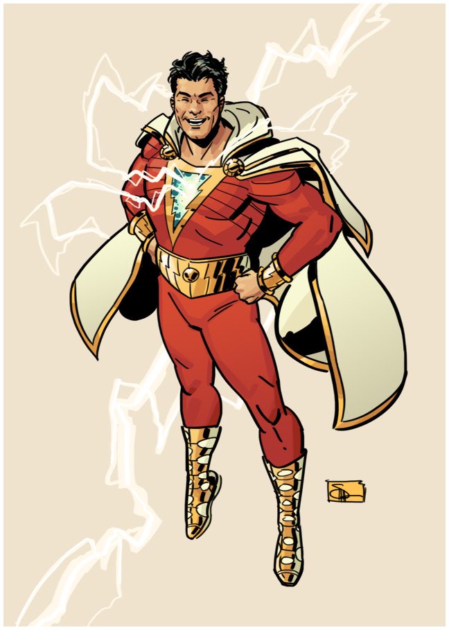 KRA-KOOOOM!!! A vicious lightning bolt meant the end of whatever for it was Captain Marvel had just been facing.

“WHEW! Hey, I’m getting the hang of this hero thing!”

Unbeknownst to the smiling champion, @SinisterDjinn was around and wanted to make good on his recent promise...