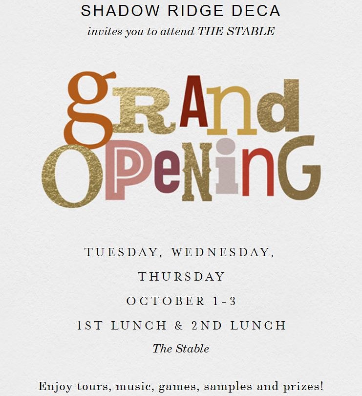 srhsthestable's tweet photo. Official Grand Opening https://t.co/YFxXAK0HxU