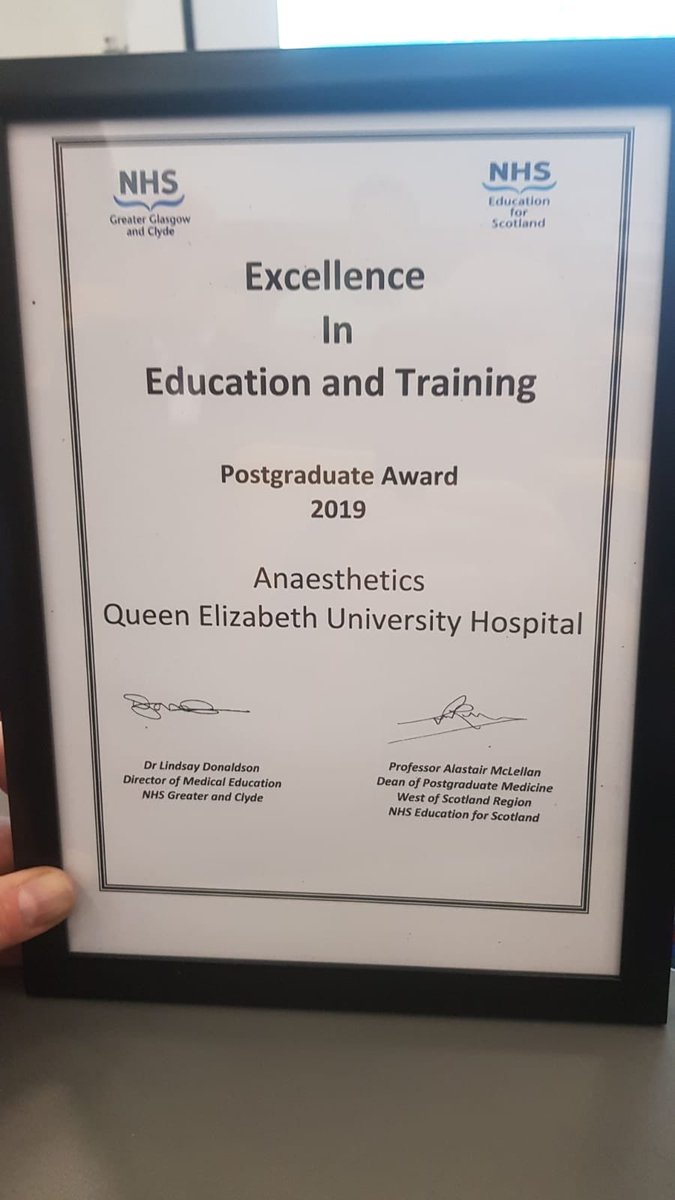 Well done <a href="/TheresaMcGratt1/">Theresa McGrattan</a> &amp; all of the education and training team!! 👏👏👏 <a href="/NHSGGC/">NHS Greater Glasgow and Clyde</a> <a href="/Qeuhtheatres/">QEUH Adult Theatres</a> <a href="/qeuhworker/">Hospital Worker</a> <a href="/NHS_Education/">NHS Education for Scotland (NES)</a>