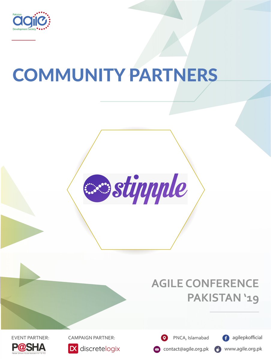 agile_pakistan's tweet photo. Glad to announce that @shopstippple  is "Community Partner" for Agile Conference Pakistan 2019

Register Now: https://t.co/Rtfz1i7emL #ACP19

#AgilePK | Be Agile ! https://t.co/foUcPVWp6v