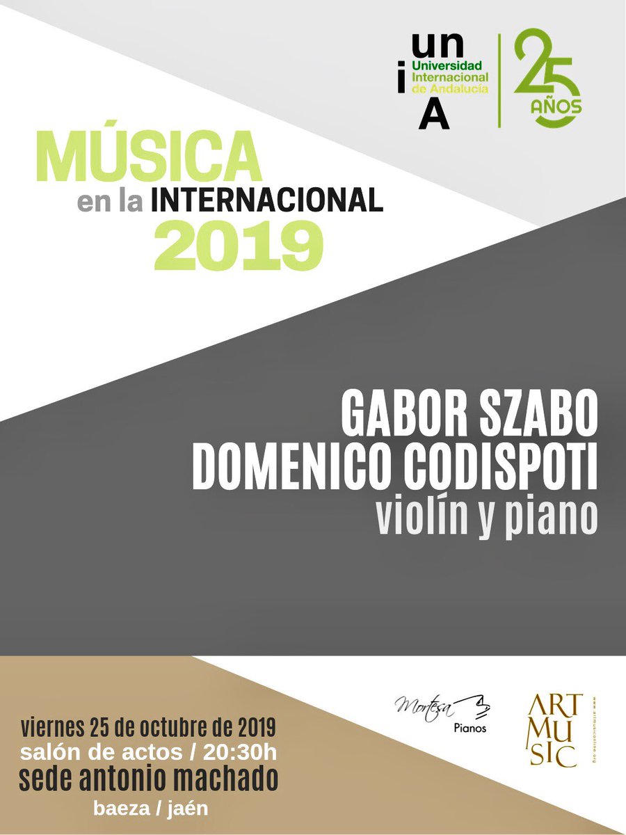 ChamberMadrid's tweet photo. #Recital #violin #Piano #Jaen #Spain https://t.co/1RR7kdXSDf