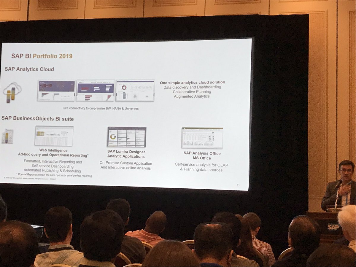 NwCrook's tweet photo. #TechEdConf19 is getting serious on #SAP #businessobjects 4.3 and #Analytics roadmap. Lots of #hybrid, #onprem, and full #cloud options going forward.
How do you intend to approach 4.3? https://t.co/D5Meb19B24