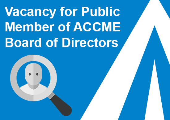 We're seeking nominees to serve as a public director on our 20-member Board of Directors. Public directors bring an important perspective & are charged with monitoring discussions to facilitate the identification of conflicts of interest. Learn more at accme.org/news-releases/….