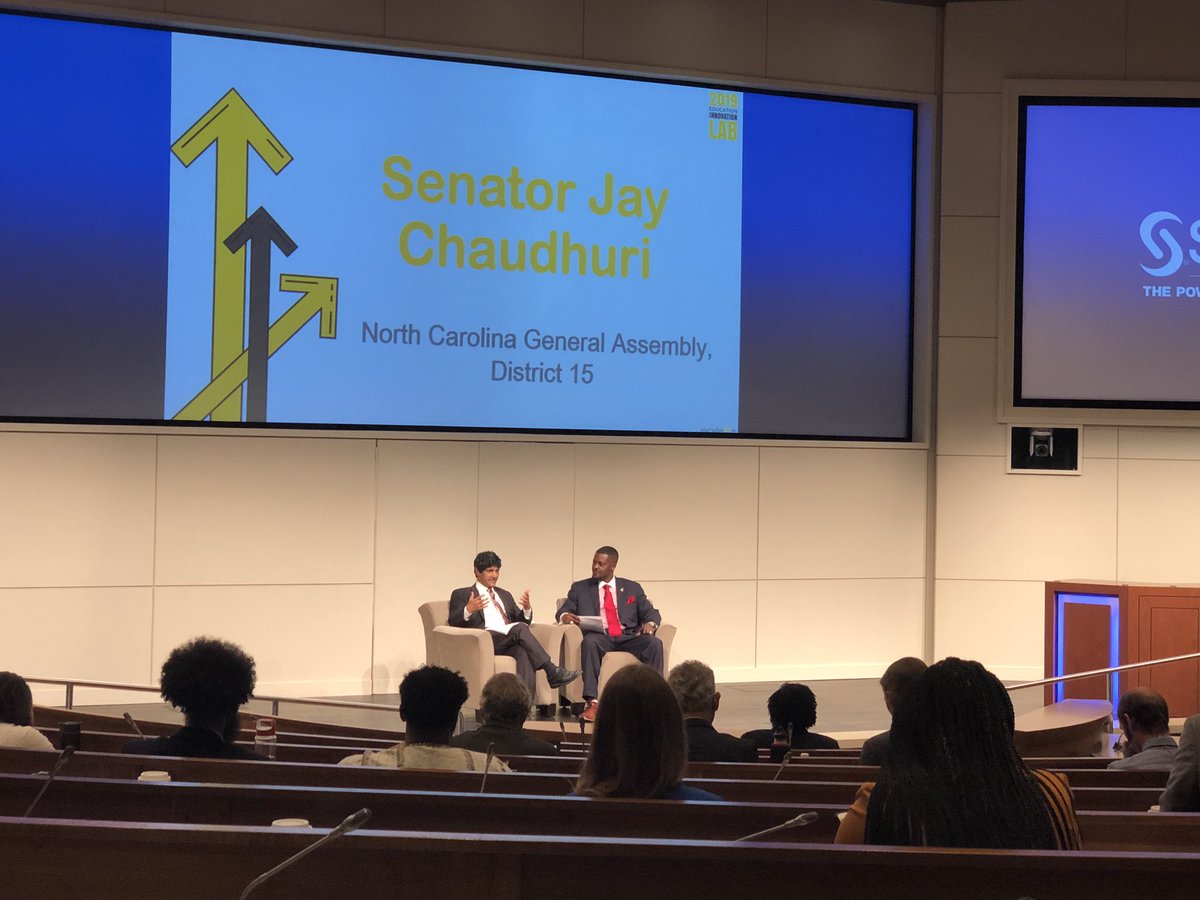 LeahSuttonNC's tweet photo. Closing out the day with insights on high expectations from Senator @jay_chaudhuri at #NCEdLab19 https://t.co/YdGLfWAF9f
