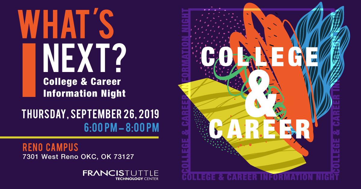 FrancisTuttle's tweet photo. Our College and Career Night is this week! Meet with college, university, and armed forces representatives as well as attend informative sessions to get you college and career ready. #francistuttle https://t.co/nDTZhHN1VM