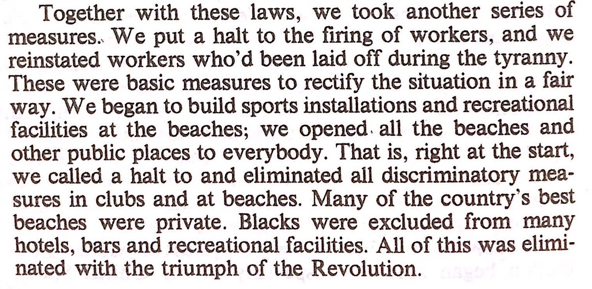 Fidel: “Many of the country’s best beaches were private. Blacks were excluded from many hotels, bars and recreational facilities. All of this was eliminated with the triumph of the Revolution”