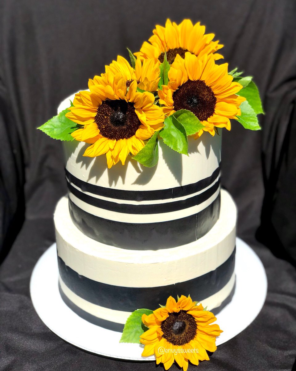 sunflower baby shower cake