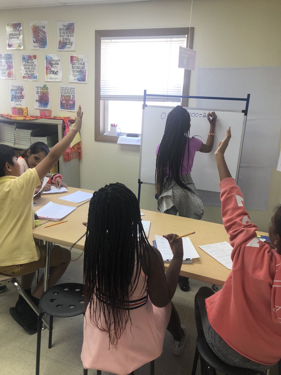 I love when my students are able to be the teacher for their peers! Mya is instructing students how to multiply decimals by powers of 10 <a href="/VincentFarmBCPS/">VincentFarmBCPS</a> #wearevincentfarm
