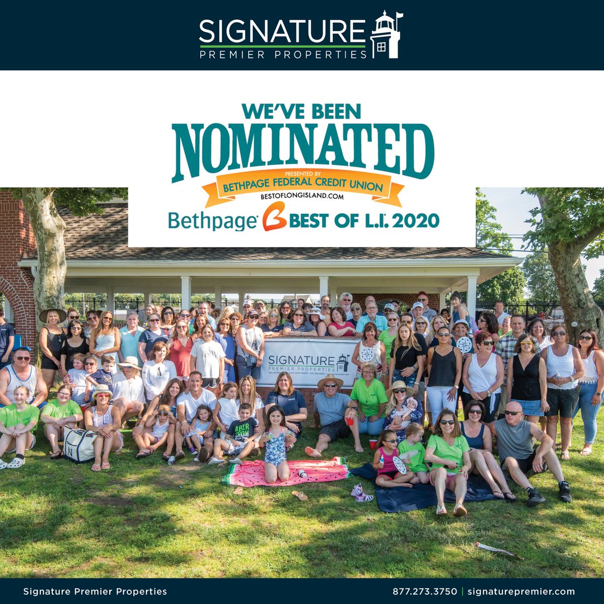 SigPremier's tweet photo. We’re excited to announce that Signature has been nominated again for the Bethpage Best of Long Island 2020 Contest in the Real Estate Agency Category 🏆 https://t.co/ukYtwrFCjt
