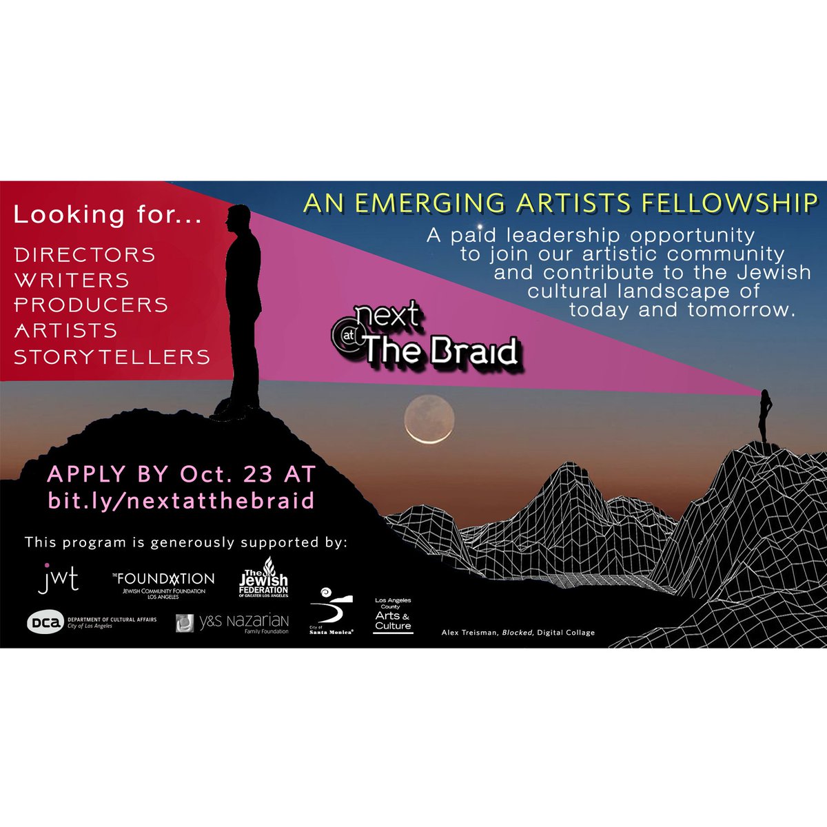 Calling all you aspiring artists, writers, directors, producers, storytellers...applications are now open for the 2019/20 Council! Head to bit.ly/nextatthebraid to apply or find out more info#storytelling #makingart #jwt #nextatthebraid #groundbreaking #lathtr #emergingartists