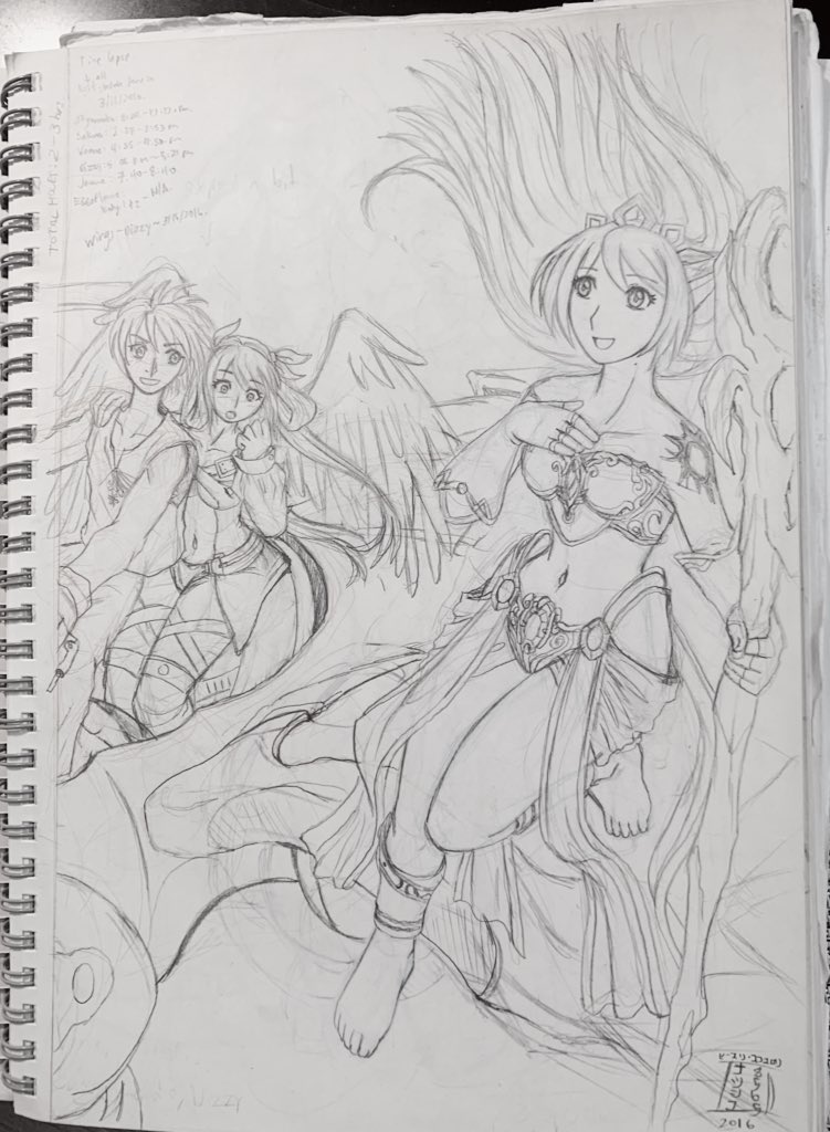 AmazingSphelon's tweet photo. Today’s old sketch post 2016
#crossover #sketch #FANART #wip #wipitwed #doodle #draw #anime #videogames #manga #lineart #artistsoftwitter #dotaxlol
-Char
#Leagueoflegend Janna
#Dota2 Dragonus
Vision of Escaflowne Vans
#cardcaptorsakura
#guiltygear Dizzy https://t.co/qwQ317eCpB