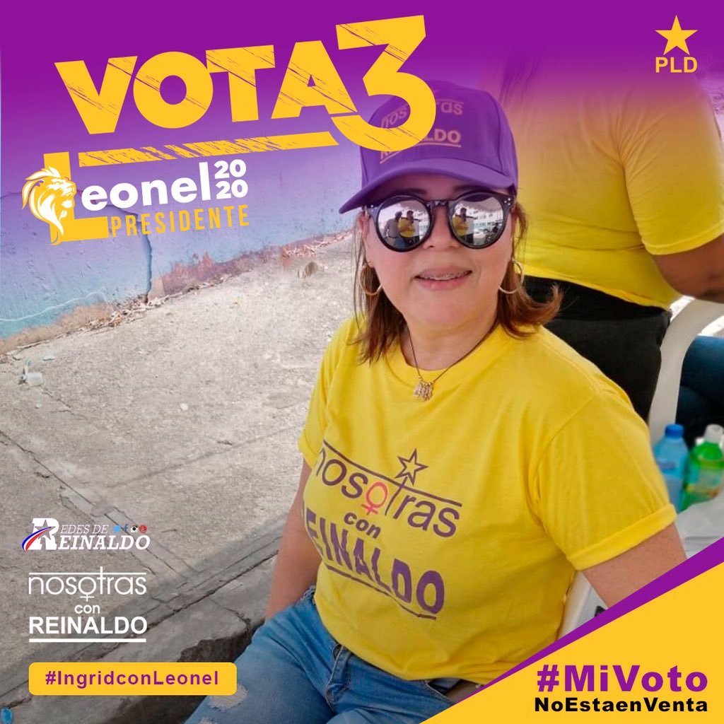 EvelynNinVega's tweet photo. Yo estoy más que clara y convencida, el 6 de octubre a marcar el No.3, por el Dr. @LeonelFernandez no hay fallos. 

#MiVotoNoEstáEnVenta 
#LaFuerzaDelPueblo 
#IngridConLeonel ✅ https://t.co/nK1OFT7N5Z