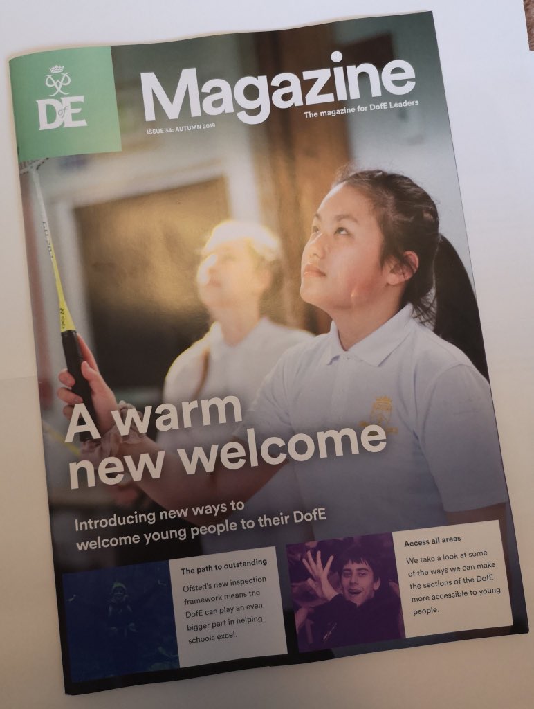 There’s some great information and ideas for #DofE #leaders &amp; #volunteers in the latest edition of <a href="/DofE/">The Duke of Edinburgh’s Award</a> magazine 

<a href="/DofENorth/">DofE North</a> <a href="/EdsentialUK/">Edsential</a> <a href="/KnowsleyYM/">Vibe UK org</a> <a href="/HaltonBC/">Halton Council</a> <a href="/seftoncouncil/">Sefton Council</a> <a href="/CheshireEast/">Cheshire East Council</a> <a href="/WarringtonBC/">Warrington Borough Council</a> <a href="/LpoolCityRegion/">Liverpool City Region</a> <a href="/IOMGovernment/">Isle of Man Government</a> <a href="/sthelenscouncil/">St Helens Borough Council</a> <a href="/WirralCouncil/">Wirral Council</a> <a href="/uk_cadets/">Maritime Cadets UK</a>