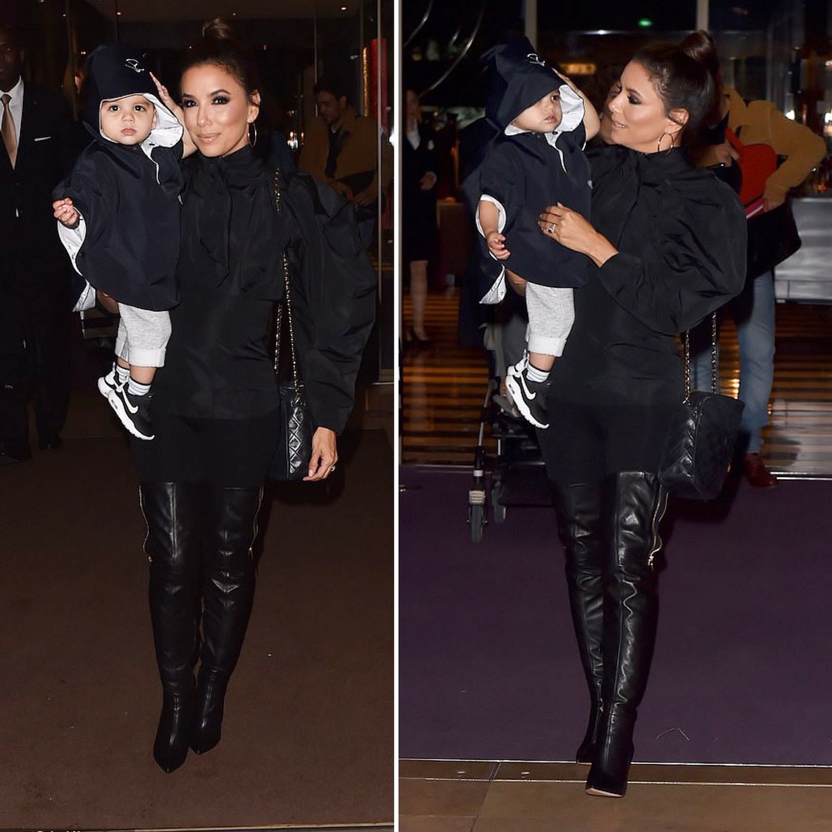 AddictedtoEva's tweet image. Eva &amp;amp; baby Santi in Paris @EvaLongoria #evalongoria #ParisFashionWeek