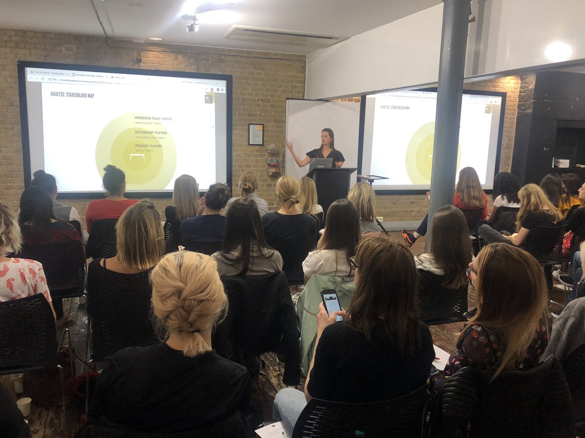 SheWinsCo's tweet photo. Tonight we’re speaking at She Made It @makersacademy about negotiation, identifying influencers and how to #beheardgetpaid so great to see so many women out to learn this evening! #SheMadeIt https://t.co/P1hCIJj7M5