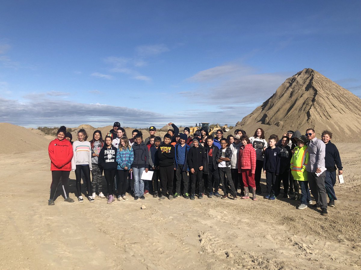 gateway_griffin's tweet photo. Our Grade 7 classes took a Career Ed trip out to the Flying Dust Gravel Yard today. They will be learning about many other occupations throughout the year by visiting various worksites. https://t.co/NjXmWptQZf