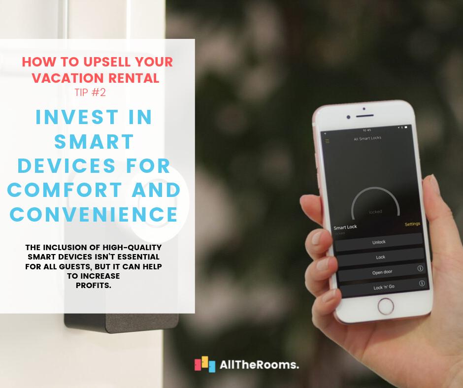 alltherooms's tweet photo. Include amenities like keyless entry, smart TVs, and smart speakers, this will make your guests feel more comfortable and safe when visiting.  #LearningWithAllTheRooms #ATRAdvice #VacationRentals https://t.co/uDRdNVtCvq