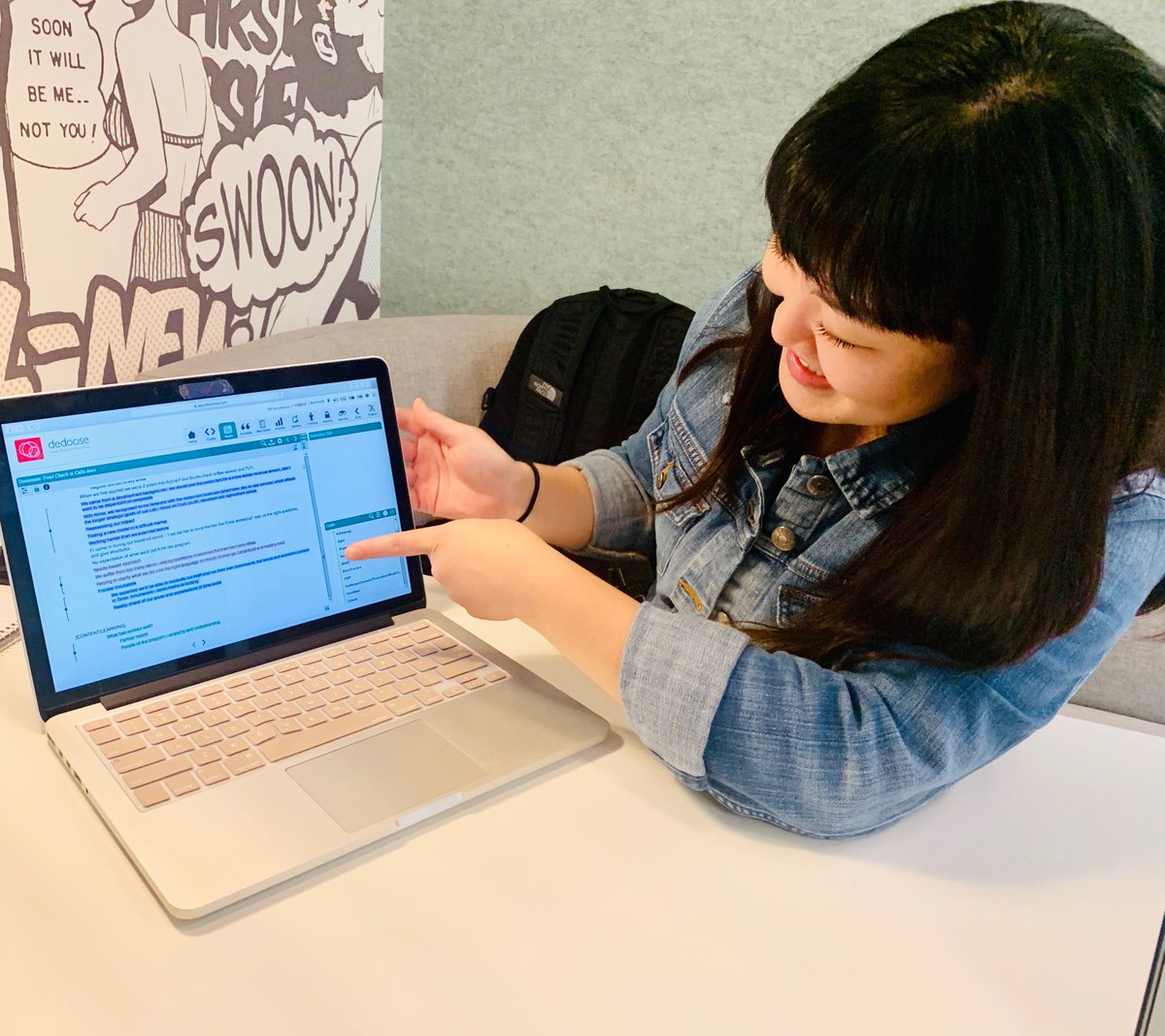 claireedaley's tweet photo. @mayleekaiyuan teaching me how to use #dedoose https://t.co/vT3AQonvPA