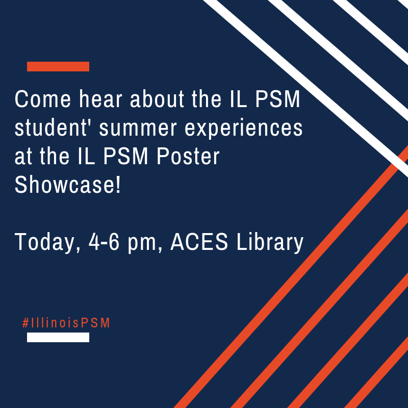 IllinoisPSM's tweet image. Today is Poster Showcase! We hope to see you there! #ilpsm #postershowcase