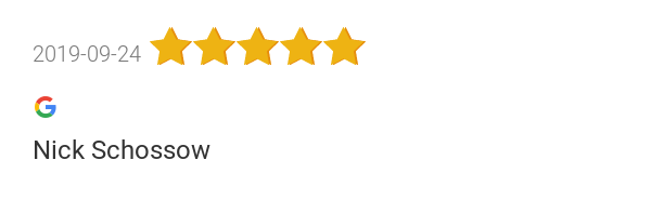 New 5.0-star Review: ""