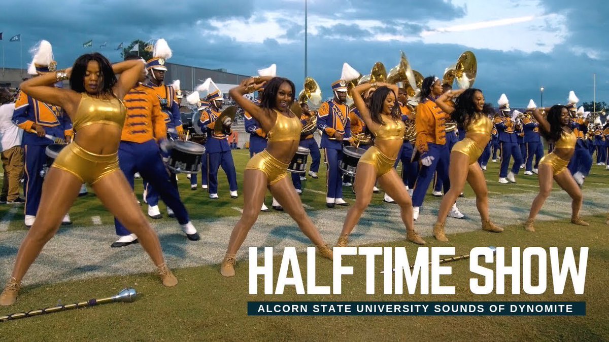 hbcubands's tweet photo. Check out Alcorn’s Sounds of Dynomite move the crowd at Halftime.  
https://t.co/CqLcEkmbCd  @HBCUBuzz @TJMShow @BlackAmericaWeb #hbcu https://t.co/B4m6SZ3cka