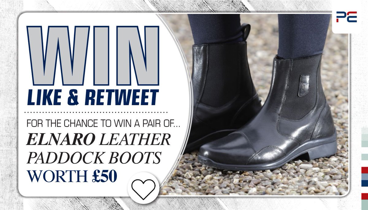 premierequine1's tweet photo. ❗️ LAST CHANCE TO ENTER ❗️ 

How would you like to win a pair of Elnaro Ladies Leather Paddock Boots worth £50.00 in our September competition?

For your chance to win simply 
🔷LIKE this post 
🔷RETWEET
🔷TAG your Friends 

Good Luck🍀
#ridingboots #horseriding #WIN #horses https://t.co/LL3fyZ0u2i