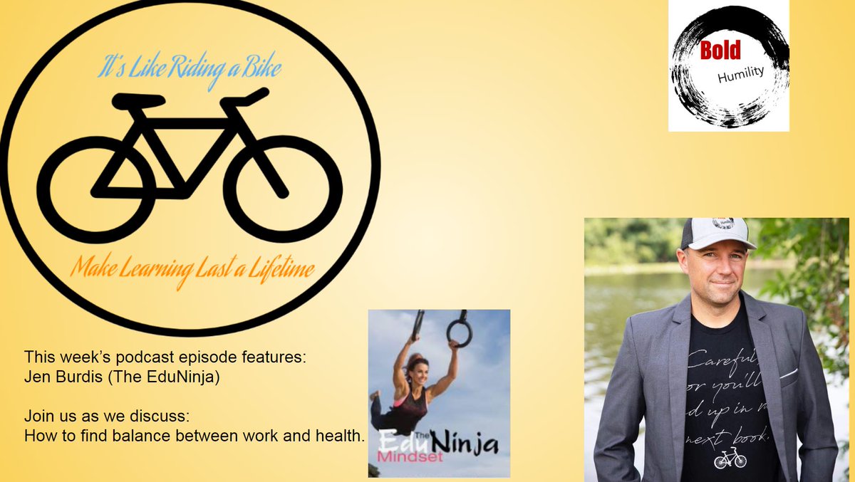 daveschmittou's tweet photo. Check out this week's podcast with the EduNinja @jennifer_burdis
Healthy living and hard working can go hand in hand.
#podcast #BoldHumility #LastingLearning #ninja #eduninja
https://t.co/KIajiZC0jO https://t.co/vx2RVWnsks