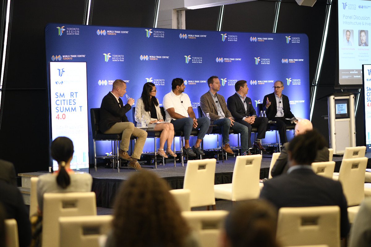 TorontoRBOT's tweet photo. Smart buildings. New forms of energy. The Internet of Things. The city of the future is exciting… and expensive. #Upnext: Our experts will discuss the challenges &amp; opportunities of investing in infrastructure that’s built for the future. #SmartCitiesTO #ElevateTechFest https://t.co/4e1U4t40eR