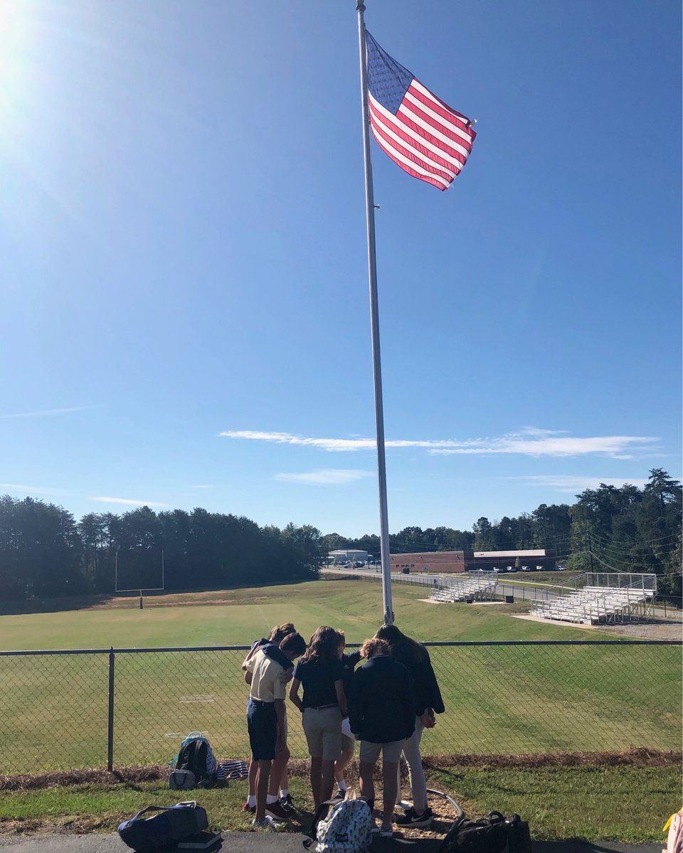 hcagawarriors's tweet photo. This morning our middle school and high school students gathered for a national prayer rally held at schools all over the country. βSee You At The Poleβ is a student led commitment to praying for our country, schools and its leaders. π #HCALife #WarriorWay https://t.co/T9KVUlvqZ5