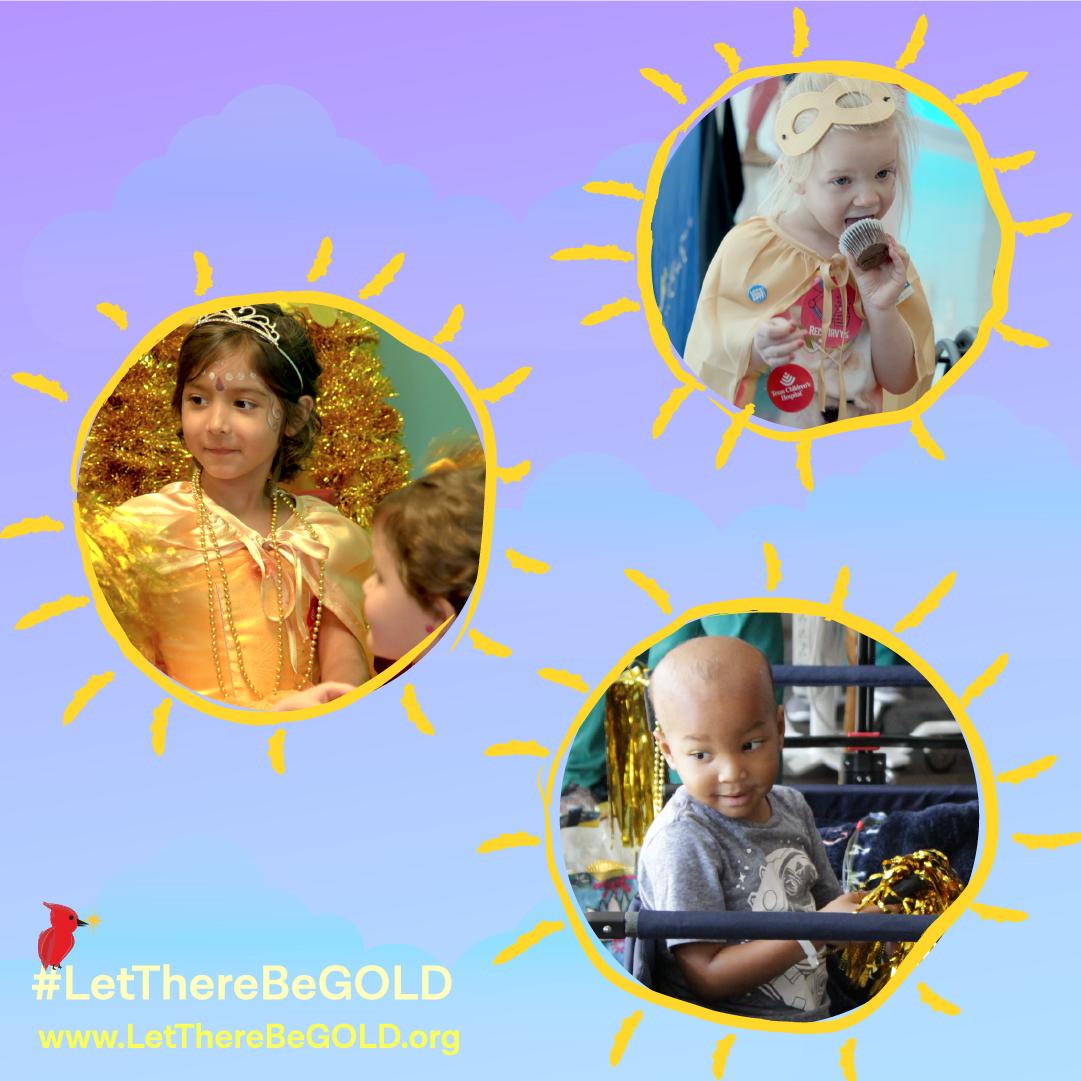 Every child deserves to shine their light. Thank you for answering our call to action this #ChildhoodCancerAwareness Month – with your support,  we can give children with cancer the chance to share their light with the world. #LetThereBeGOLD #GlowBabyGlow