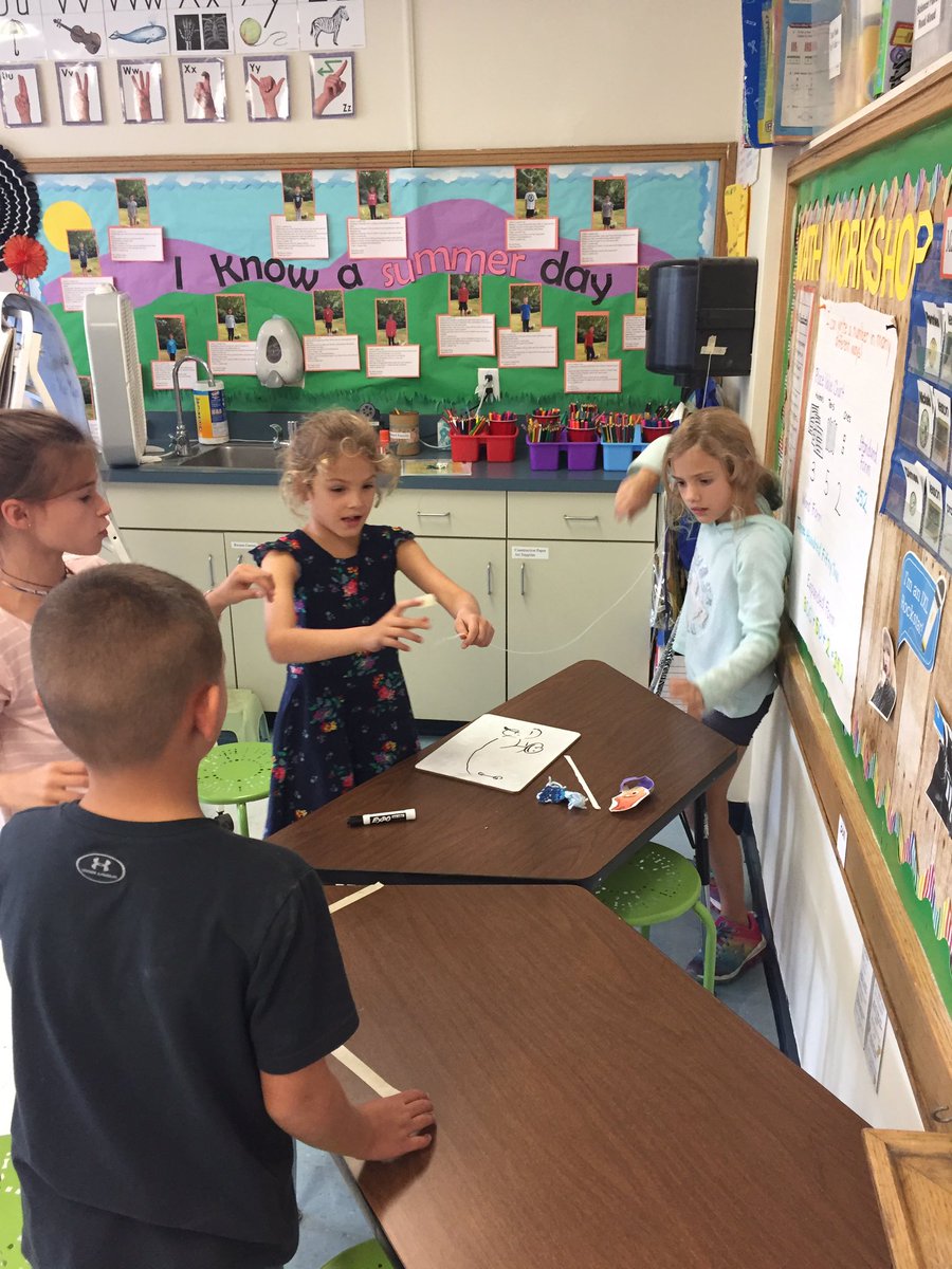FordsFriends's tweet photo. Our first all-school STEM challenge: Zippy the Zipline! #STEM #ttuchat #ttugr2 #teamwork https://t.co/kNHoJPvFtd