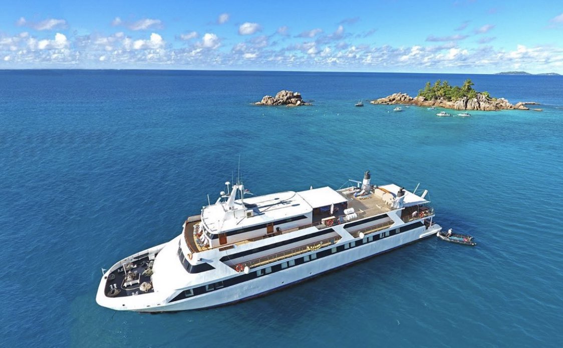 BeyondCruises's tweet photo. The newly renovated Pegasos is ready to set sail to the Seychelles! Are you? #SailingSundays #BeyondCruises #TheSeychelles #GardenofEden https://t.co/08dR2sFTyC