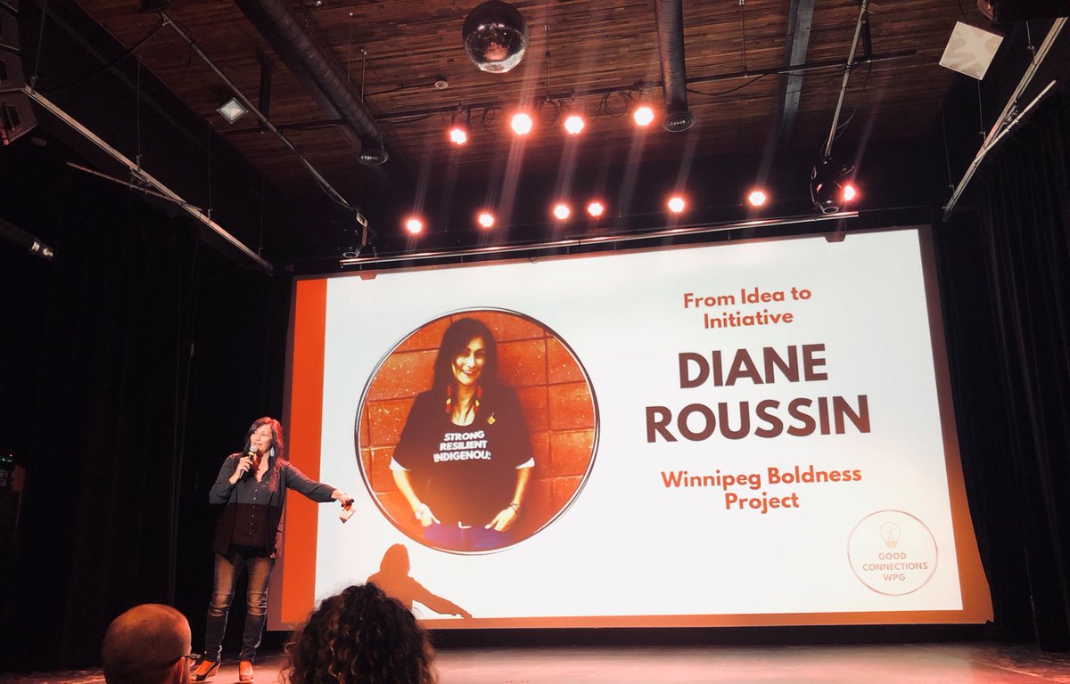 Foundation board member <a href="/dianeroussin007/">Diane Roussin 🦦</a> discusses <a href="/wpgboldness/">The Winnipeg Boldness Project</a>  and social innovation during today’s <a href="/wpggood/">GoodConnectionsWpg</a> event. #wpggood #Winnipeg