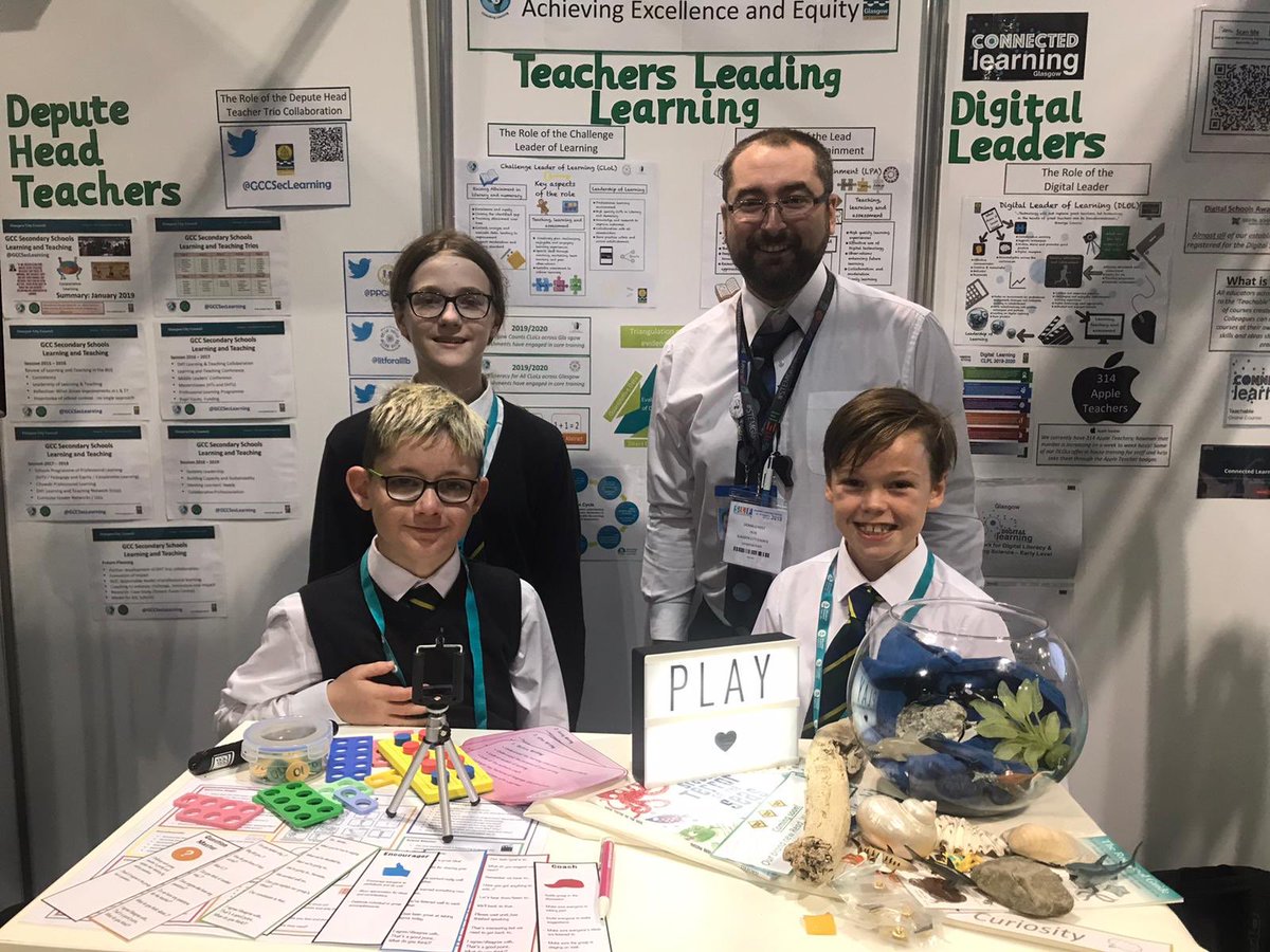 DFScotlandTeach's tweet photo. Had such an amazing time at #SLF19 with three brilliant young digital leaders in @MossparkPS #MPTechTeam. Was lovely seeing so many people from my twitter PLN there.
Our Marvels were demonstrating some of their learning and describing their experience as a tech team member. https://t.co/5NQAQcMBen