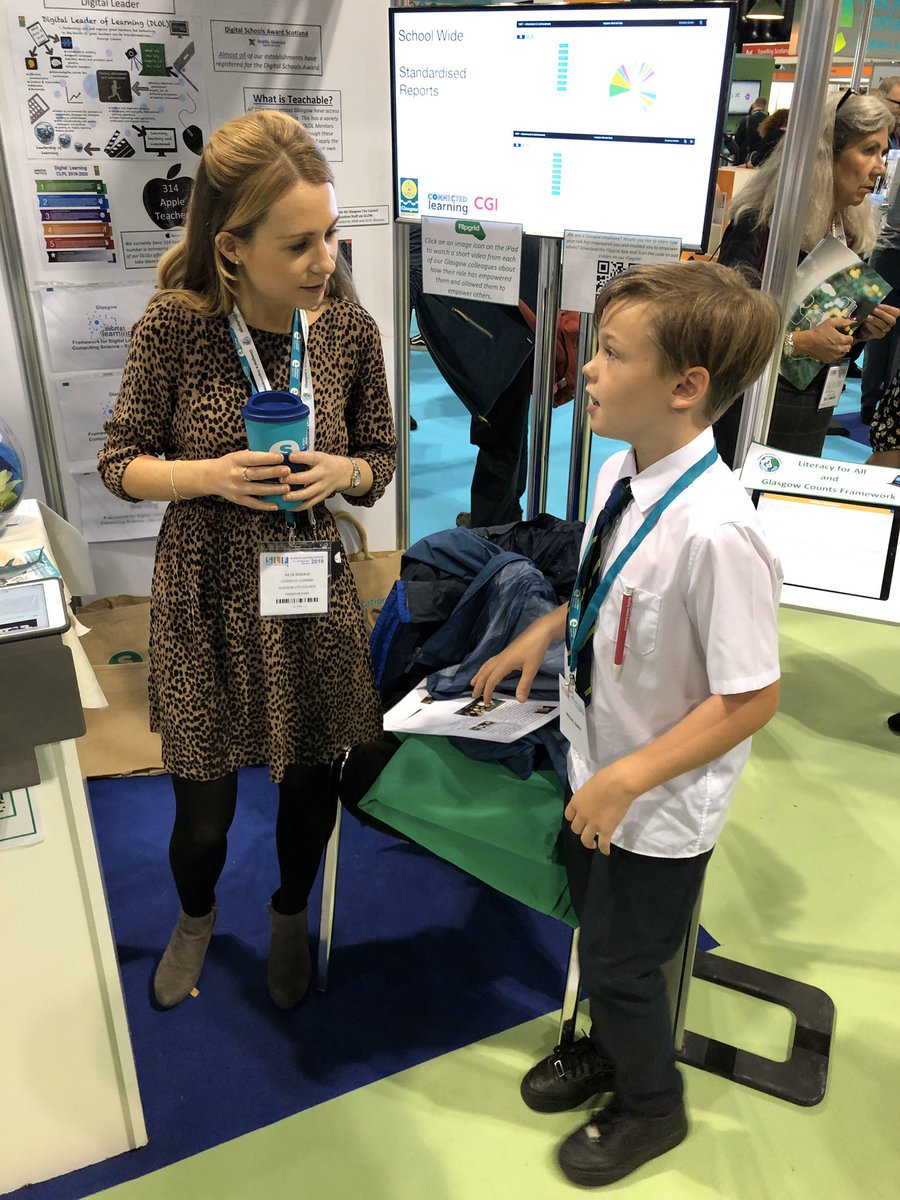 DFScotlandTeach's tweet photo. Had such an amazing time at #SLF19 with three brilliant young digital leaders in @MossparkPS #MPTechTeam. Was lovely seeing so many people from my twitter PLN there.
Our Marvels were demonstrating some of their learning and describing their experience as a tech team member. https://t.co/5NQAQcMBen