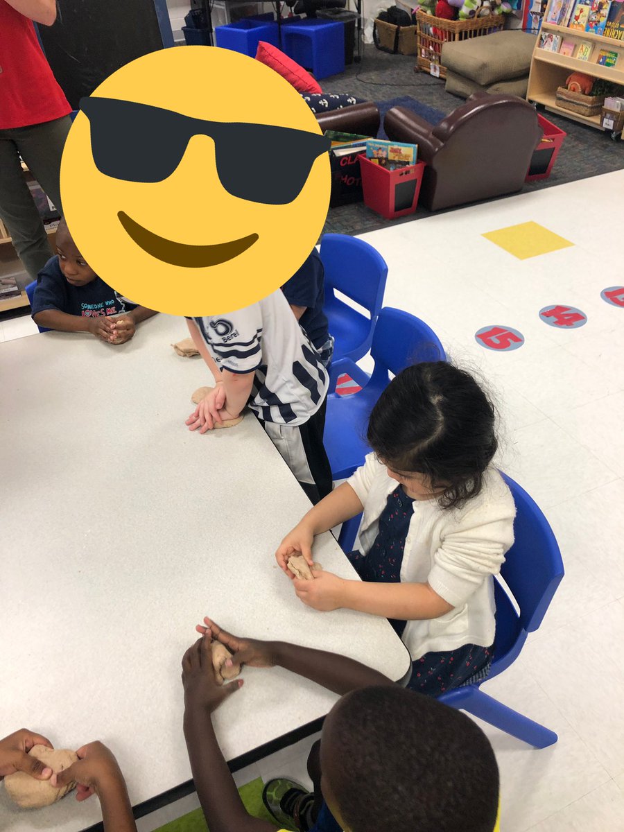 Gingerbread play doh to go with our book of the week! We had so much fun with our friends next door <a href="/BryanRoadES/">Bryan Road Elementary School</a>