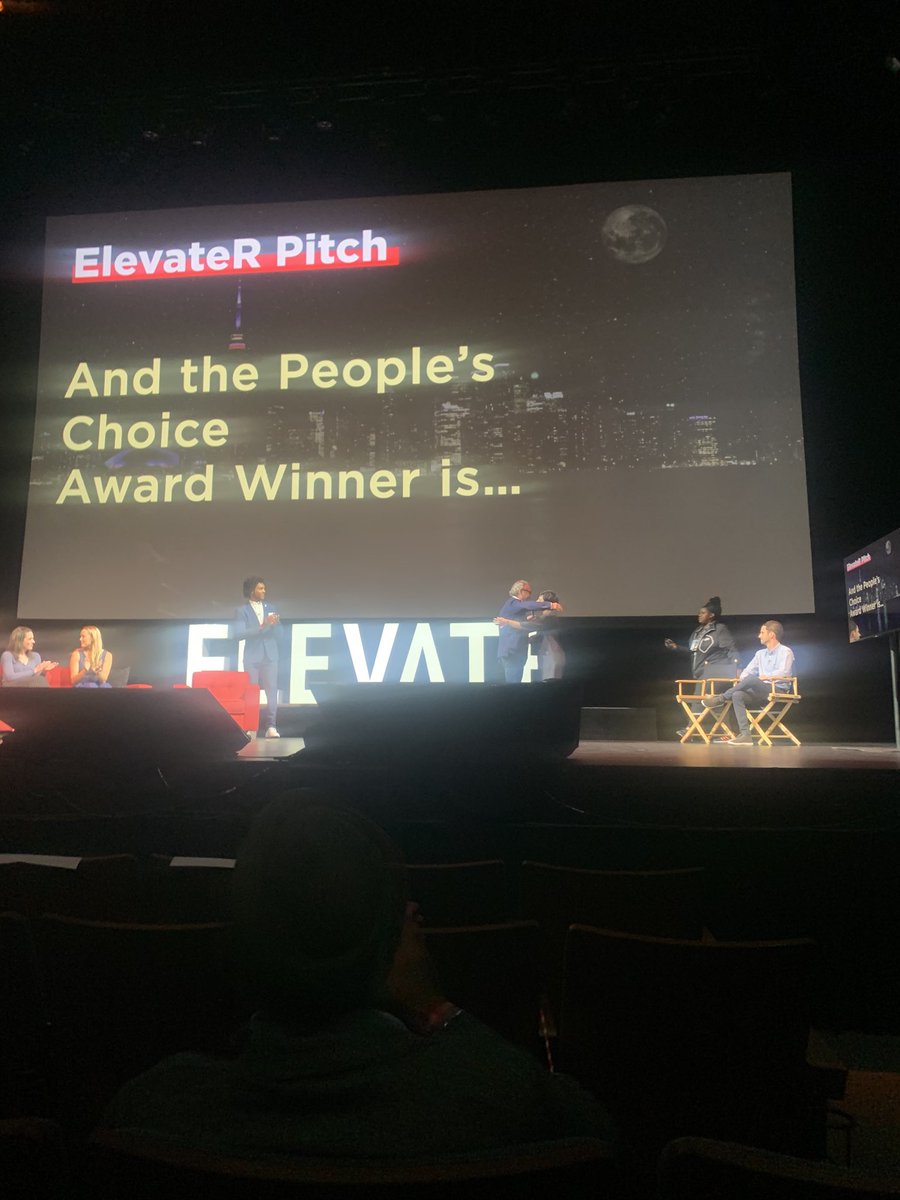 Very happy! for ⁦@Village__Tech⁩ winning People’s Choice at #ElevateTechFest ⁦<a href="/NEXT_Canada/">NEXT Canada</a>⁩