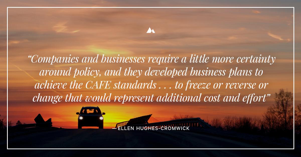ResourcesMag's tweet photo. US automakers have largely sided with California on #FuelEfficiency standards. Resources Radio guest @EllenHughesCrom of @michenergy (formerly @CommerceGov, @Ford) explains why they prefer to have more stringent rules. ▶️ https://t.co/OdaIJ6eIFh

#CAFEstandards #transportation https://t.co/68Irerywf3