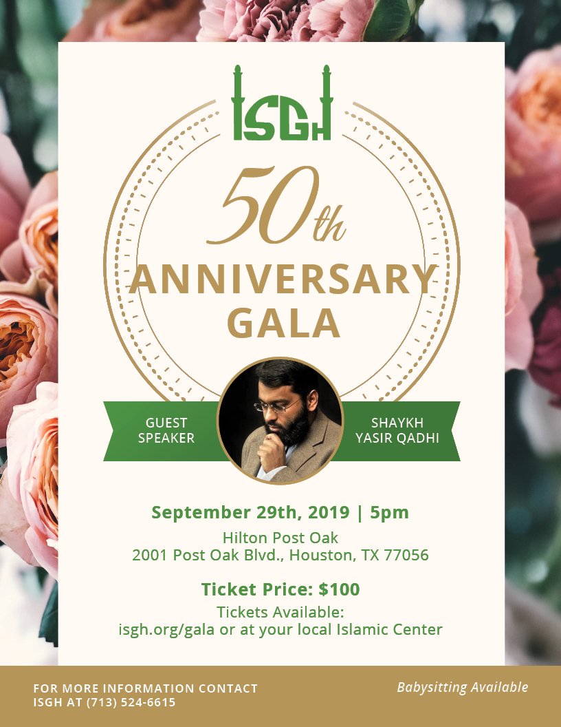 ISGH50's tweet photo. Everything about this evening is about the history and future of Muslims in Houston. We hope you'll join us. Link in bio. #ISGH50 https://t.co/chG0I4hpga