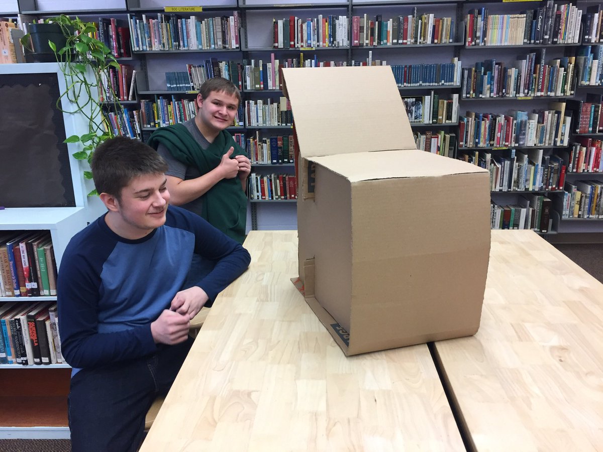 WarriorSTEM's tweet image. Cardboard chair final tests! #cardboardengineers #noglue #itheldmrheyen #STEMed